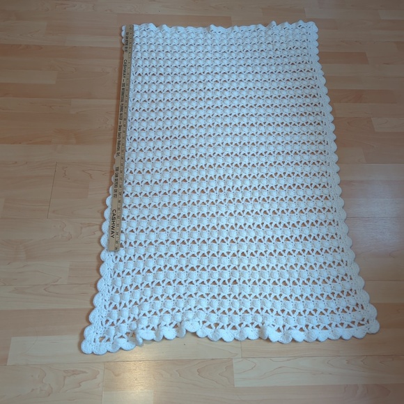 Cream Popcorn Crochet Baby Blanket - Picture 6 of 7